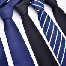 Men's Business Tie 8cm Hand Tie Professional Formal Interview Striped Tie For Men - Multicolor - View 6