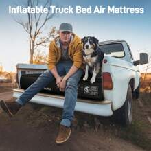 Inflatable Truck Bed Air Mattress For 6'-6.5' Full Size Mid-Size Short Truck Bed Pickup Camping Air Mattress Blow Up Pick Up Truck Tent Air Bed For Outdoor Travel Camping With Pump And Carry Bag - Xám - Xem 6