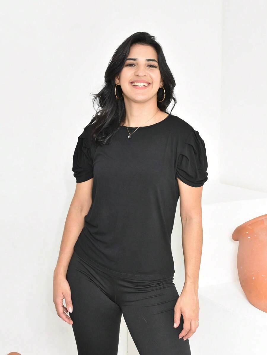 Women T-Shirts - màu đen - Xem 1