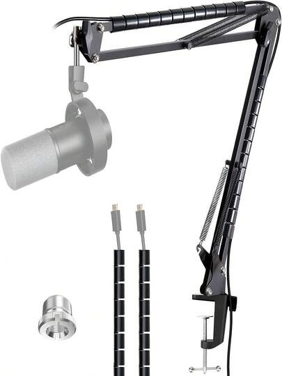 YOUSHARES Adjustable Boom Arm For Fifine K688 Microphone - Mic Arm With Cable Management, Compatible With Fifine K688
