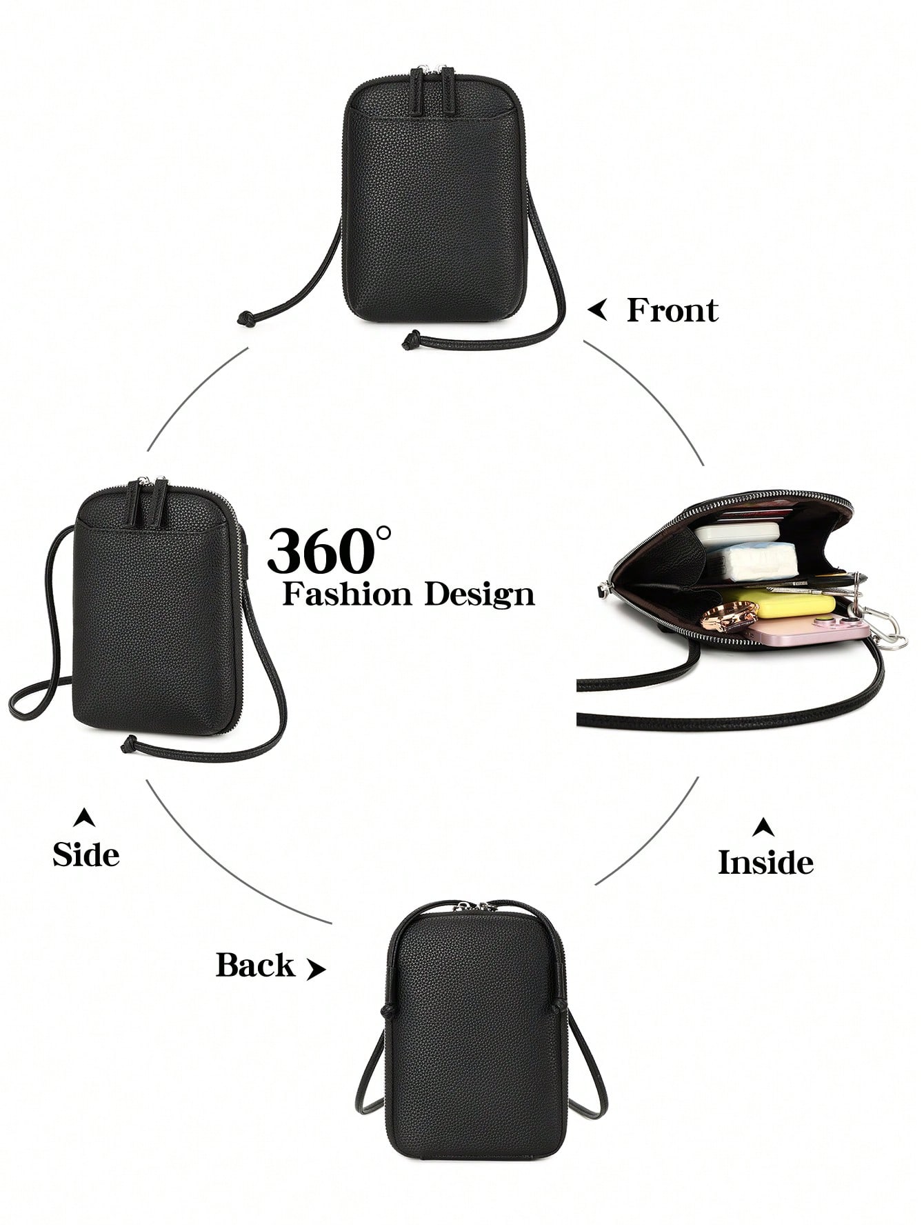 MIYIN محفظة سيدات كاجوال مصنوعة من جلد البولي يوري...