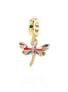 1pc Fashionable & Romantic Mermaid Tail, Butterfly, Flower, Puppy Paw, Dolphin, Sun, Eiffel Tower, Camera, Dragonfly Pendant Minimalist DIY Bracelet/Necklace/Jewelry Making Accessory Valentines