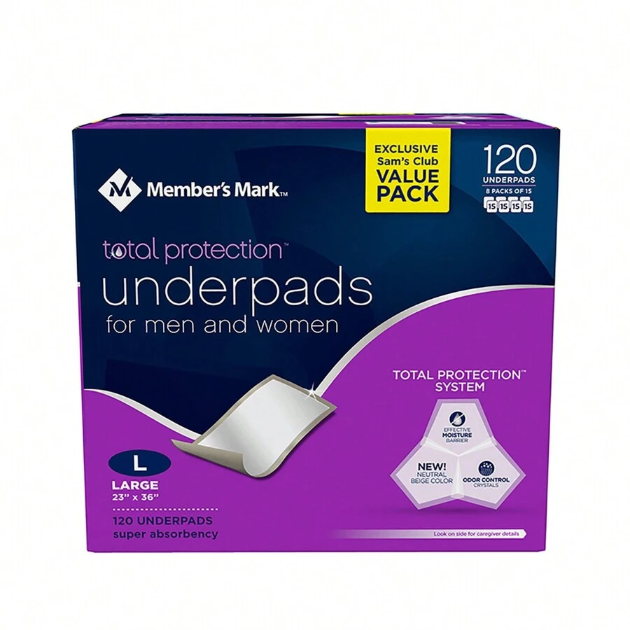 Member's Mark Members Mark Underpads 23" X 36" (120 Count) - Nhiều màu - Xem 1