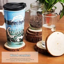 10 Stücke 2–4 Zoll große Naturholzscheiben, Bastelset aus unbehandeltem Holz, vorgebohrt mit Loch, Holzkreise für Kunst, Holzscheiben, Weihnachtsschmuck, DIY-Bastelarbeiten