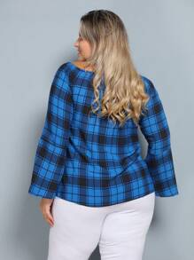Plus Size Blouses - Azul - Ver 4