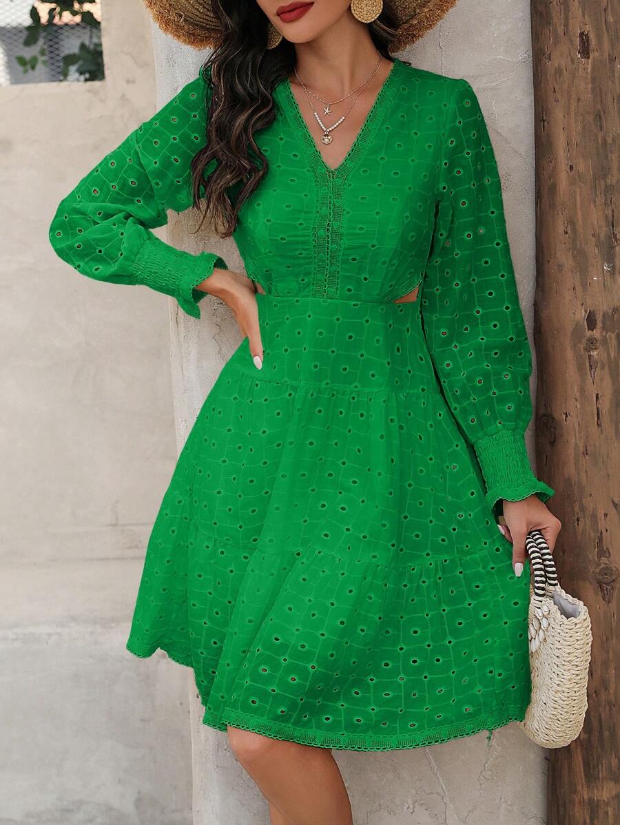 Women Midi Dresses - 綠色 - 查看 1