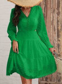 Women Midi Dresses - 綠色 - 查看 3
