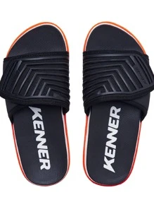Kenner Men Flip Flops & Slides - Negro/Naranja - View 3