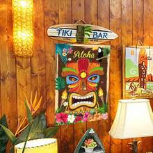 Suministros para fiesta de verano en Hawái, Juego "Pin the Sun on the Tiki", Juegos de fiesta hawaiana, Póster grande con 24 pegatinas de sol para juego de playa en fiesta hawaiana. - Multicolor - Ver 2