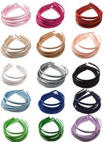 DIY Satin Covered Fashion Headbands Set 0.4 Inch/1 Cm Women Hairbands Teen Colorful Ribbon Hair Band Craft Headband Set For Women Non Slip For Making Headwrap DIY Hair Bow (Many Color For Choose),Hairband,Hair Hoop Hair Accessories