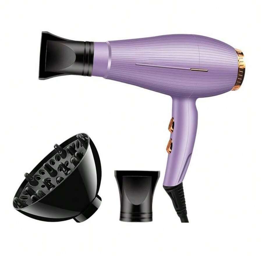 Secador de cabelo, Secador de cabelo gama, Secador cabelo, Secador Profesional Iones Negativos Secador de Pelo barberia - Morado - Ver 1