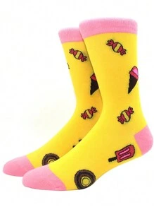 Conjunto 10 Pares Calcetines De Algodón Peinado De Alta Calidad Para Unisex,Calcetines De Tripulación Con Patrón Animal Divertida Novedad Feliz Skateboard Locos Casuales - Color caoba - Ver 4