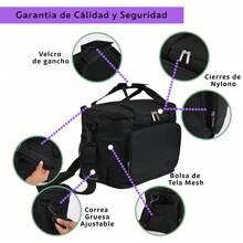 Lonchera Termica De Gran Capacidad Con Correas 15l Mochila - Negro - Ver 7