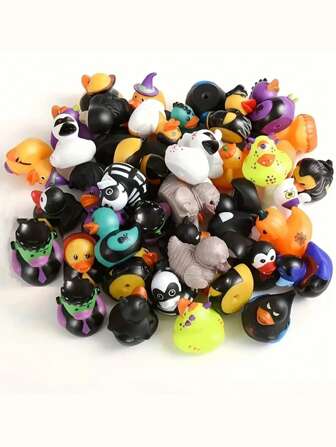 10pcs Cute Rubber Duck - Perfect For Parties And Pool Fun - Ideal Bath Toy - Great Choice For Birthday, Christmas, Halloween And New Year Gifts - Cute Cartoon Shape - Surprise Style