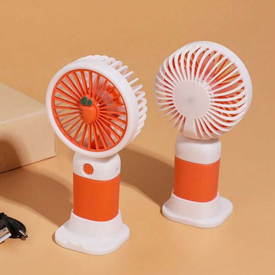 Mini Ventilador Elétrico Recarregável Portátil USB De Carregamento De design desenho de frutas