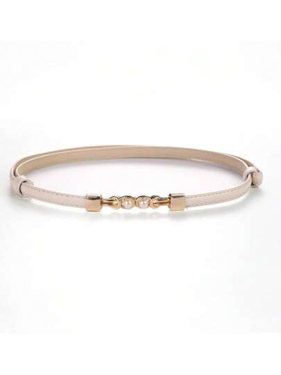 حزام نسائي متعدد الوظائف عصري مزين باللؤلؤ، قابل للتعديل لمختلف أحجام الخصر، أنماط مناسبة لفصول الصيف والخريف والهالوين والمدرسة