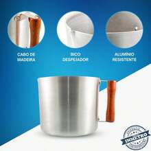 Hotel Mug Large Milk Jug Aluminum Kettle Mug No. 20 - 5.3 Liters Wooden Handle - 灰色 - 查看 2