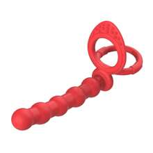 Double-Insertion Dildo, Without Vibrator, Couple's Sex Toy, Anal Bead, Buttock Plug, Sex Ring, G-Spot Massager, Suitable For Adults (18 Years And Older). - Red - View 1
