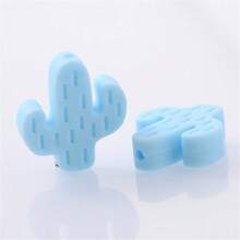 10 hạt silicone hình xương rồng dùng làm móc khóa, bút viết - cây xương rồng - Xem 20