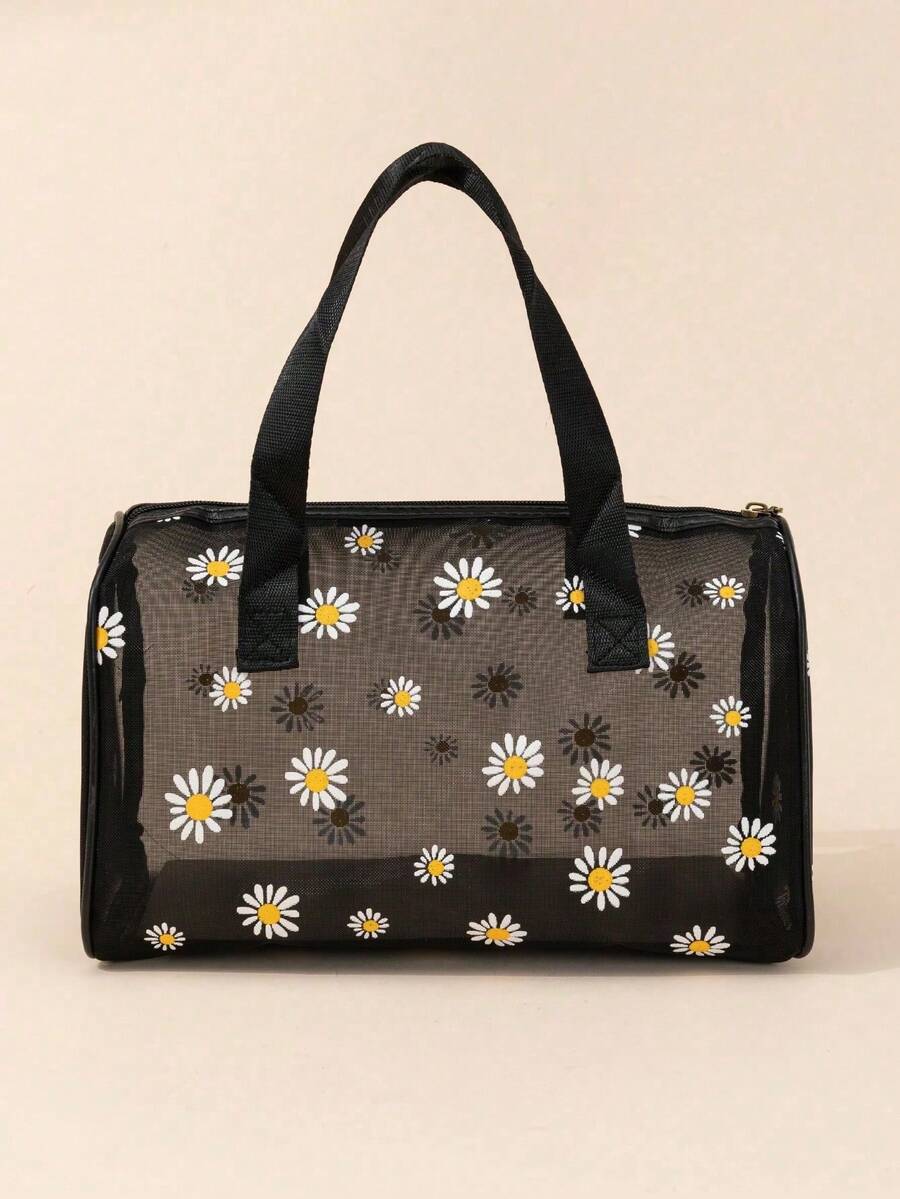 Pc Túi đựng mỹ phẩm dạng lưới Daisy dung lượng lớn, Túi trang điểm Túi trang điểm Túi chăm sóc da Túi đựng đồ vệ sinh cá nhân, Đồ dùng du lịch Cần thiết cho hành trình Đồ cần thiết cho ký túc xá, Quà tặng phù dâu trong đám cưới, Quà tặng cho mẹ, Quà tặng sinh nhật, Quà tặng cho bạn bè và giáo viên, Dụng cụ sắp xếp phòng tắm, Dụng cụ sắp xếp trang sức, Dầu bôi môi Dụng cụ tổ chức, Dụng cụ đựng sơn móng tay Hộp đựng đồ trang điểm Hộp đựng đồ trang điểm Hộp đựng đồ trang điểm - Nhiều màu - Xem 1