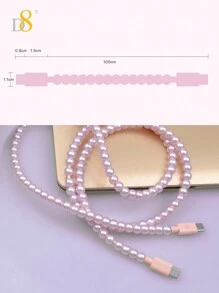 D8 USB C 转 USB C 数据线，[2 件装 -3.3 英尺] PD 60W 快速充电 C 型转 C 型数据线，串珠编织 USB-C 线手机充电器兼容 Iphone 16 Pro / IPhone 16 Pro Max/15/15 Pro/15 Pro Max/15 Plus、iPad Pro、Air5、Air S22 Note 20 iPad Pro 平板电脑等 - 粉色 - 查看 11