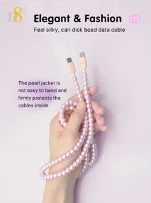 D8 USB C 转 USB C 数据线，[2 件装 -3.3 英尺] PD 60W 快速充电 C 型转 C 型数据线，串珠编织 USB-C 线手机充电器兼容 Iphone 16 Pro / IPhone 16 Pro Max/15/15 Pro/15 Pro Max/15 Plus、iPad Pro、Air5、Air S22 Note 20 iPad Pro 平板电脑等 - 粉色 - 查看 7