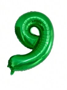 1pc 32 Inch PE Balloon, Green Number Design Decorative Balloon For Party, Back To School Valentine Day - Green - View 12