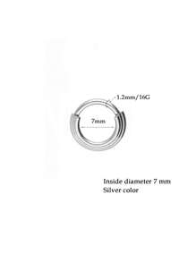 1Piece Stainless 316L Surgical Steel Segment 3 Layer Septum Nose Rings Hoops For Women Clicker Tragus Helix Piercing