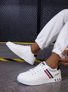 Men's Skate Shoes, New Korean Style Fashionable Shoes For Autumn And Winter, Casual Sports Shoes For Students, White Shoes