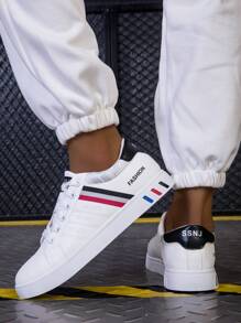 Men's Skate Shoes, New Korean Style Fashionable Shoes For Autumn And Winter, Casual Sports Shoes For Students, White Shoes