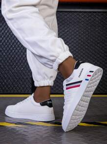 Men's Skate Shoes, New Korean Style Fashionable Shoes For Autumn And Winter, Casual Sports Shoes For Students, White Shoes