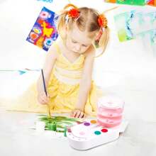 1pc Limpiador de pinceles de pintura, enjuagador de pinceles de acuarela con limpiador de desagüe, taza de enjuague de pinceles de pintura, dispensador de agua para pintura al óleo, limpiador de pinceles de pintura para acrílico y pintura a base de agua, suministros y herramientas para manualidades - Rosa - Ver 7