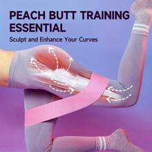 1pc Thick Elastic Resistance Loop Band, Booty Workout Stretch Band, Yoga Pilates Fitness Equipment For Gym, Fitness, Pre-Workout, Yoga, Pilates, Hip Activation, Glute Trainer - Multicolor - View 4