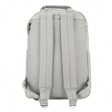 Seventeen London 'Knightsbridge' Classic Style Backpack In A School Bag Design – Fits Laptops Up To 15.6" - Light Grey - View 2