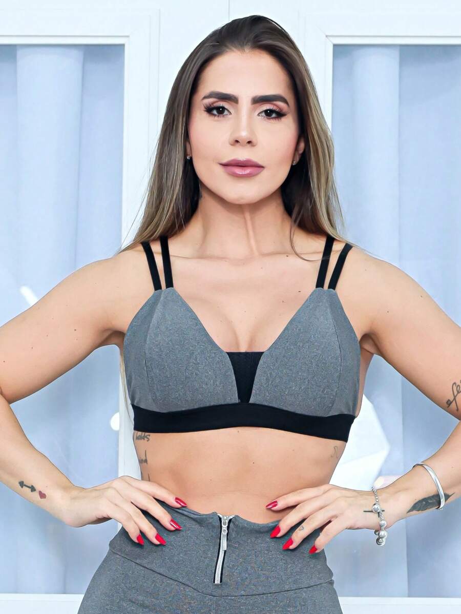 Women Tops - 灰色 - 查看 1
