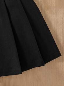 Tween Girls Tween Girl Letter Print Long Sleeve Top And Solid Pleated Skirt Set - White - View 6