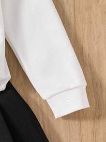 Tween Girls Tween Girl Letter Print Long Sleeve Top And Solid Pleated Skirt Set - White - View 4