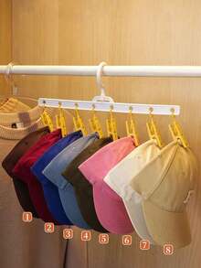 1pc Cap Storage Organizer, Baby Hat Rack Hook Hanger For Bags And Hats - Multicolor - View 4