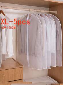 1 件/5 件带拉链的防水西装/连衣裙套，可洗防尘，袋子，收纳袋，收纳 - 無色 - 查看 11