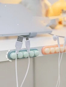 Desktop Cable Organizer, Self-Adhesive Wire Winder, Cable Management Hub For Data Line Without Drilling - Multicolor - View 8