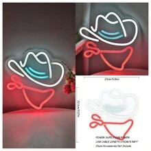1PC 5V USB Halloween/Christmas/Valentine's Day Gifts Handmade Merry Christmas Santa Claus Gifts LED Wall Art Neon Sign Light For Gallery Studio Pub Club Party Room Shop Home Bar KTV Football Soccer Game Match Decoration Gifts