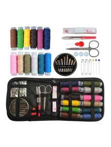 1入組便攜式針線包收納袋，家居手工編織工具收納盒旅行針線袋工具箱旅行必備品