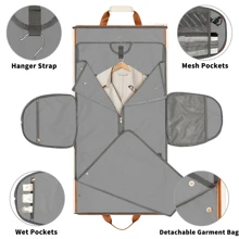 Garment Bags For Travel, Carry On Travel Duffel Bag With Shoulder Strap And Shoes Cover, Convertible Garment Bag With Detachable Hanging Suit Bag,  2 In 1 Hanging Suit Bags For Women/Men,Valentine's Day, Mother's Day, New Year's Gifts, Graduation Season Gifts, St. Patrick's Day