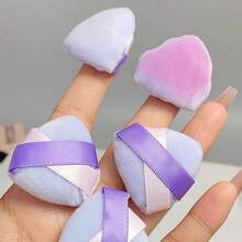 5 件/8 件/12 件粉扑迷你双丝带化妆粉扑超柔软可洗身体粉扑用于散粉身体化妆品粉底海绵化妆工具（棕色/紫色） - 彩色 - 查看 6