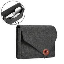 1pc Power Adapter Case Storage Bag, Felt Portable Electronic Accessories Storage Bag - Multicolor - View 9