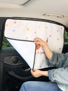 1pc Car Window Curtain: Track-Style Magnetic Sunshade For Car Windows, Providing Shade And Privacy Inside The Car. - Multicolor - View 8