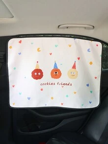 1pc Car Window Curtain: Track-Style Magnetic Sunshade For Car Windows, Providing Shade And Privacy Inside The Car. - Multicolor - View 1