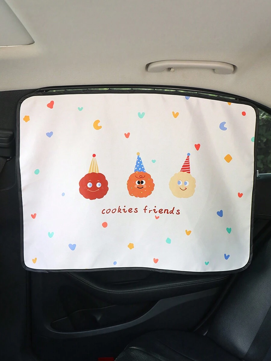 1pc Car Window Curtain: Track-Style Magnetic Sunshade For Car Windows, Providing Shade And Privacy Inside The Car. - Multicolor - View 1