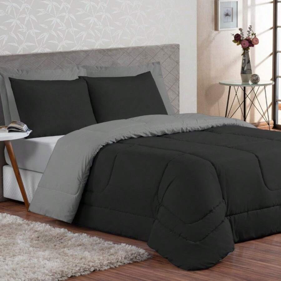 King Tenderness Duvet Kit + Full Sheet Set - 灰色 - 查看 1