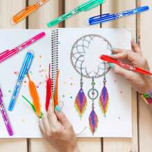 12Pcs/Set Color 0.7mm Multicolor Ink Gel Pen Erasable Refill Rod Set Erasable Pen Washable Handle School Writing Stationery Gel Ink Pen - 12 Sticks - View 5